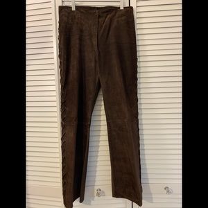 Yellowstone OSCAR LEOPOLD Brown Genuine Suede Leather Lace Up Pants fits size 6